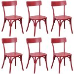 CHELSEA - set 6 sedie in legno di olmo