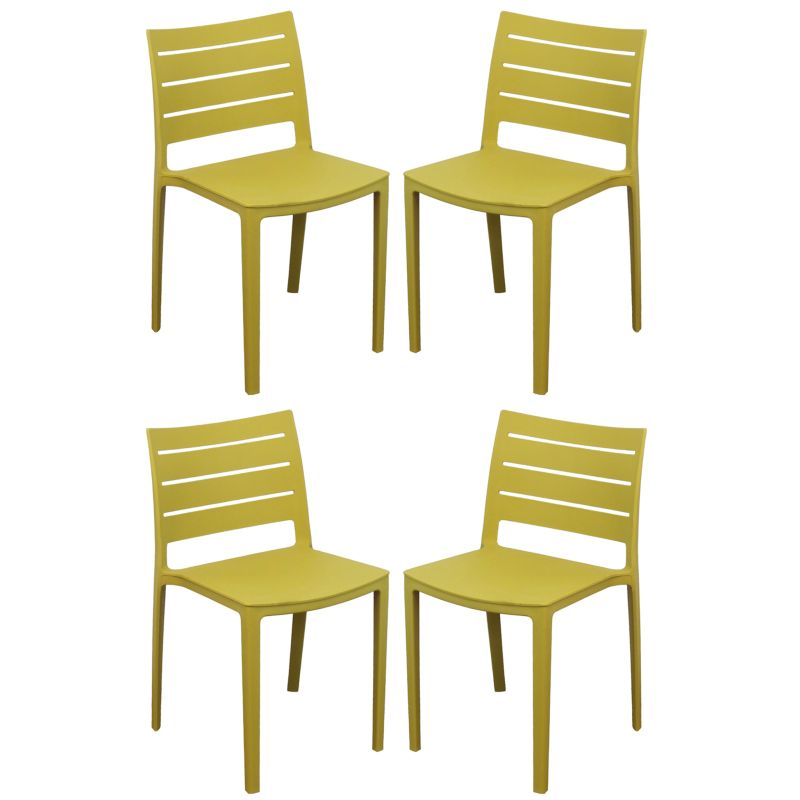 CABOT - set 4 sedie in polipropilene impilabile 