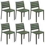 CABOT - set 6 sedie in polipropilene impilabile 