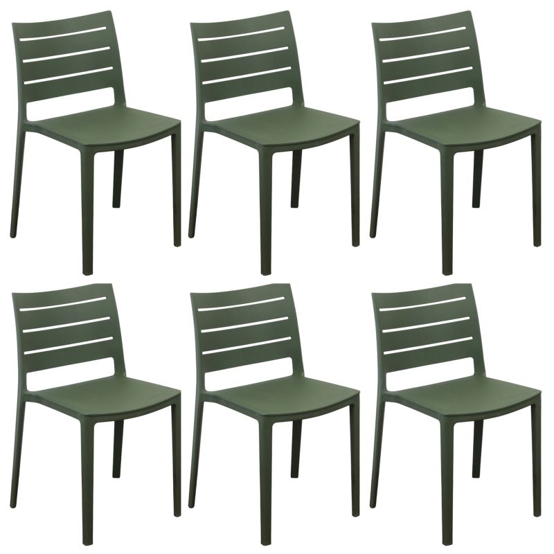 CABOT - set 6 sedie in polipropilene impilabile 