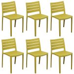 CABOT - set 6 sedie in polipropilene impilabile 