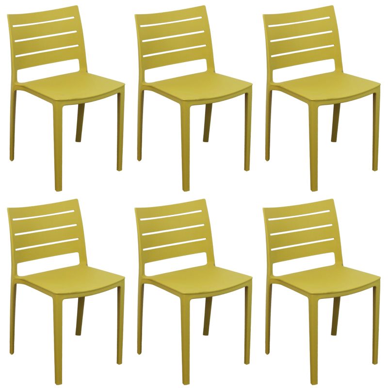 CABOT - set 6 sedie in polipropilene impilabile 