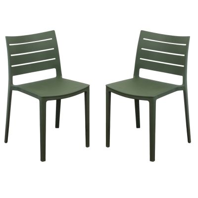 CABOT - set 2 sedie in polipropilene impilabile 