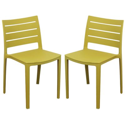 CABOT - set 2 sedie in polipropilene impilabile 