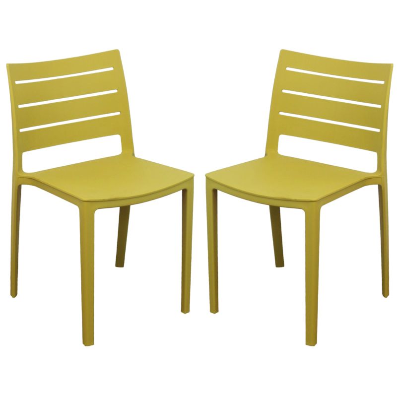 CABOT - set 2 sedie in polipropilene impilabile 