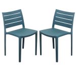 CABOT - set 2 sedie in polipropilene impilabile 