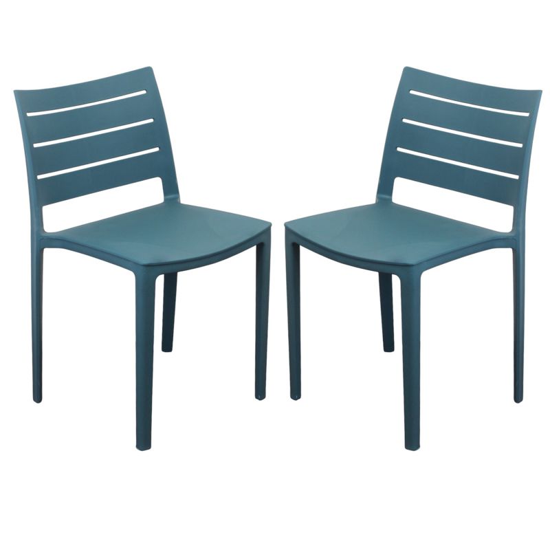 CABOT - set 2 sedie in polipropilene impilabile 