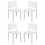 CABOT - set 4 sedie in polipropilene impilabile