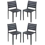 CABOT - set 4 sedie in polipropilene impilabile 