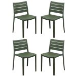 CABOT - set 4 sedie in polipropilene impilabile 