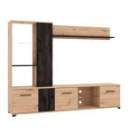 PAULIE - parete attrezzata soggiorno quattro ante moderna minimal in legno