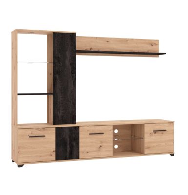 PAULIE - parete attrezzata soggiorno quattro ante moderna minimal in legno