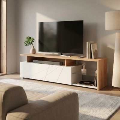 MISTIE - porta tv anta decorata moderno minimal in legno
