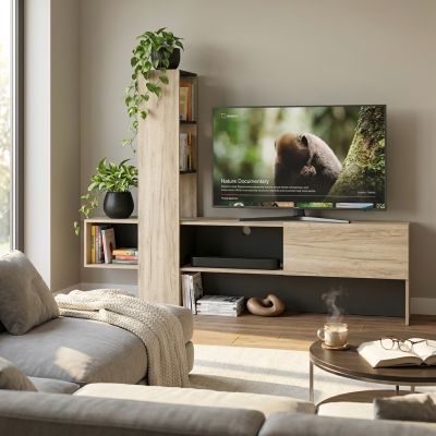 DODO - porta tv moderno colore rovere con un'anta
