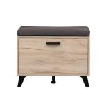 DODO - armadietto per ingresso con cuscino colore rovere