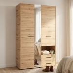 ESSENZA - armadio 2 ante 2 cassetti con specchio