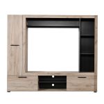 CASSIDIE - parete attrezzata porta tv con armadio moderna minimal in legno