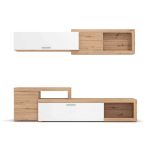 BILLIE - parete attrezzata quattro ante moderna minimal in legno