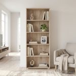 MADDIE - libreria cinque ripiani moderno minimal in legno