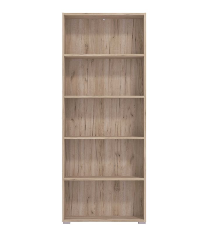 MADDIE - libreria cinque ripiani moderno minimal in legno