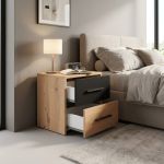 CADDIE - comodino due cassetti moderno minimal in legno