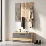 ADDIE - mobile ingresso appendiabiti moderno minimal in legno