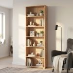 MADDIE - libreria sei ripiani moderno minimal in legno