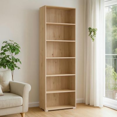 MADDIE - libreria sei ripiani moderno minimal in legno