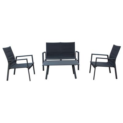 EXSILIUM - salotto da giardino 4 posti in alluminio