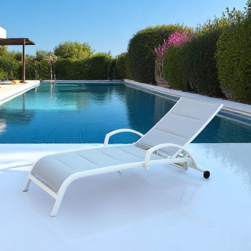 PRADOS - lettino prendisole da giardino in alluminio