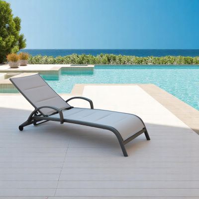PRADOS - lettino prendisole da giardino in alluminio
