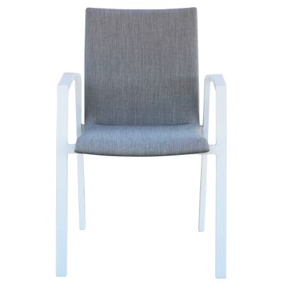 MEDUSA - poltrona in alluminio e textilene imbottito