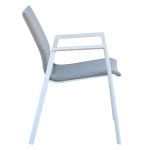 MEDUSA - poltrona in alluminio e textilene imbottito