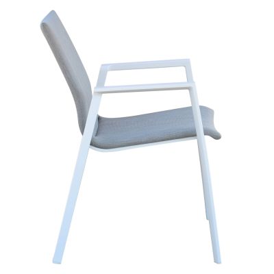 MEDUSA - poltrona in alluminio e textilene imbottito