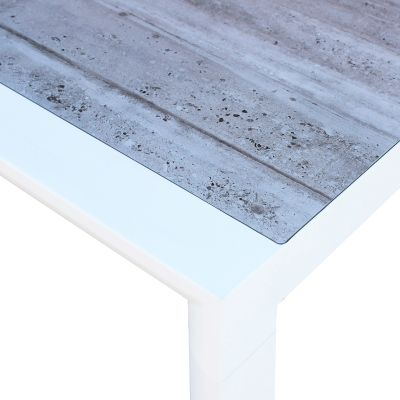 BEN - tavolo da giardino in alluminio con piano in ceramica