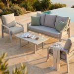 PERCY - salotto da giardino in alluminio 5 posti