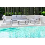 PERCY - salotto da giardino in alluminio 5 posti