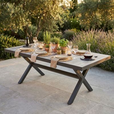 MACCAI - tavolo da giardino in alluminio e gres