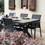 MACCAI - tavolo da giardino in alluminio e gres