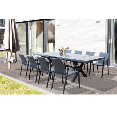 GRES - tavolo da giardino allungabile in alluminio e gres