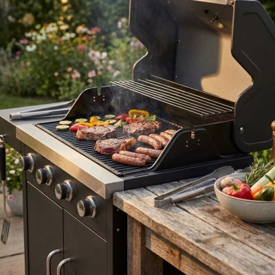 GRIGLIA - griglia in acciaio per barbecue DIABLO e PIROS 3 e 5 fuochi