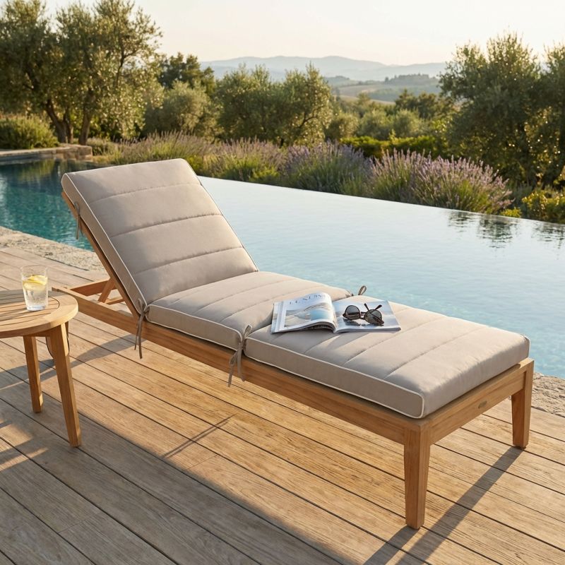 KING - cuscino sdraio con doppia cucitura idrorepellente