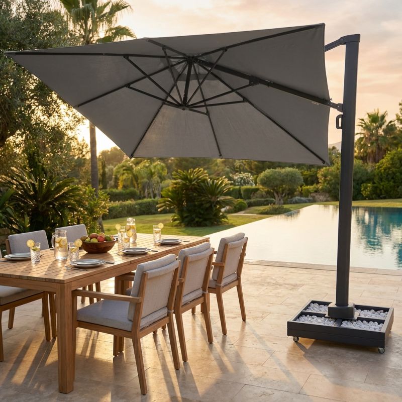 ERCOLE - ombrellone da giardino in alluminio