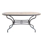 VENTUS - tavolo da giardino in ferro con piano in mosaico 90 x 160