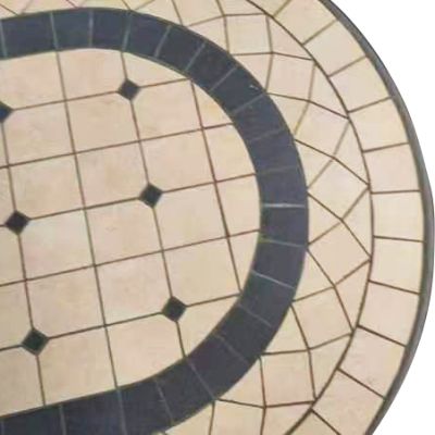 VENTUS - tavolo da giardino in ferro con piano in mosaico 90 x 160