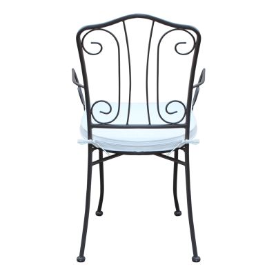 VENTUS - poltrona da giardino in ferro completa di cuscino schienale classico