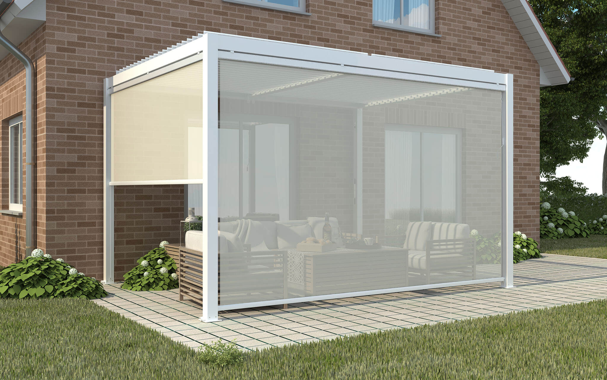 Pergola Bioclimatica In Alluminio 3X4 Nimbus Milani Home pergola-bioclimatica-in-alluminio-3x4-nimbus-milani-home