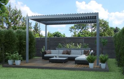 NIMBUS - pergola bioclimatica in alluminio 4x4