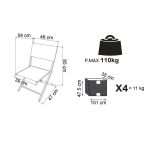 GAJA - sedia da giardino in alluminio e textilene pieghevole salvaspazio