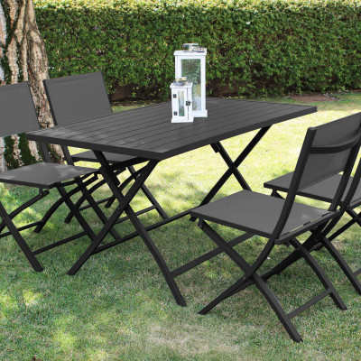 GAJA - sedia da giardino in alluminio e textilene pieghevole salvaspazio